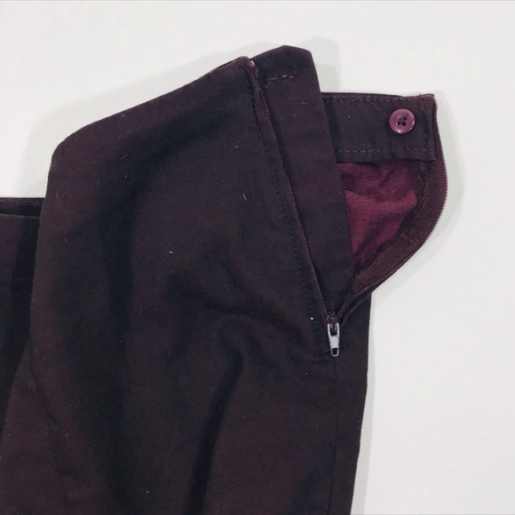 H&M Divided Maroon Fitted Side-zip Pants - Picture 5 of 5